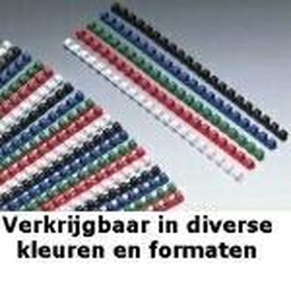 Plastic bindruggen in verschillende kleuren en maten