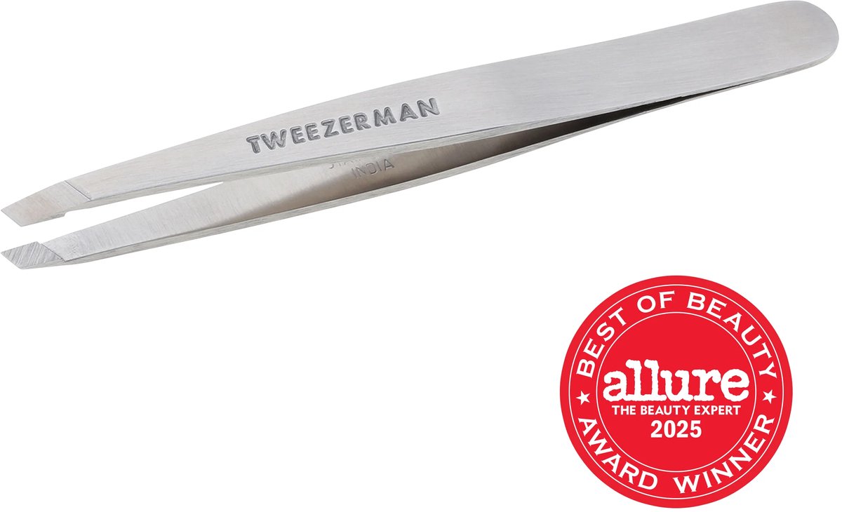 Silveren pincet met awardlogo