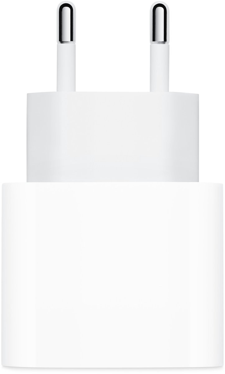 Witte USB-oplader met twee pinnen