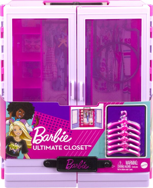 Barbie kledingkast speelgoed met accessoires en decoratie