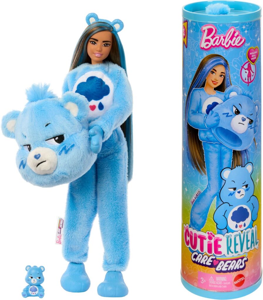 Barbie Cutie Reveal Care Bears pop blauw berenpak