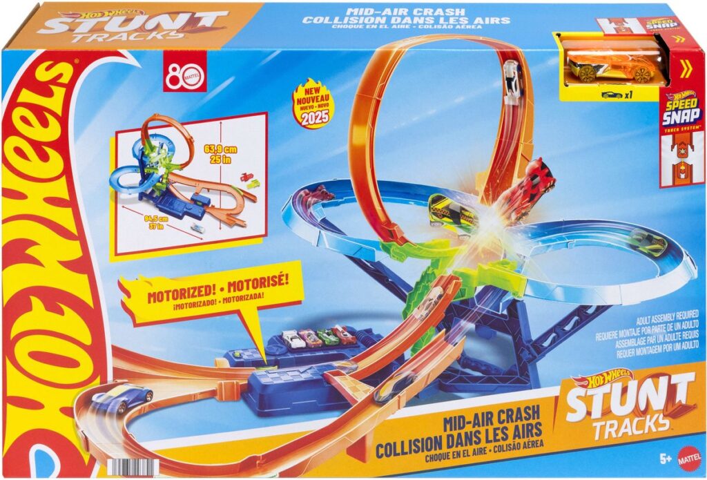 Hot Wheels stuntbaan met botsende auto's