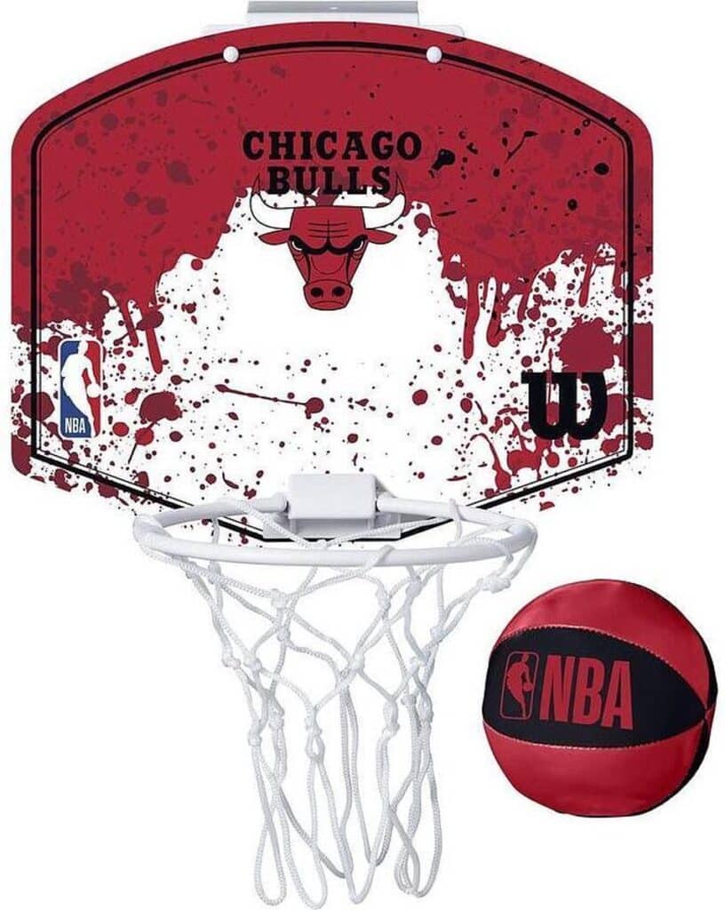 Basketbalbord en bal, Chicago Bulls ontwerp.
