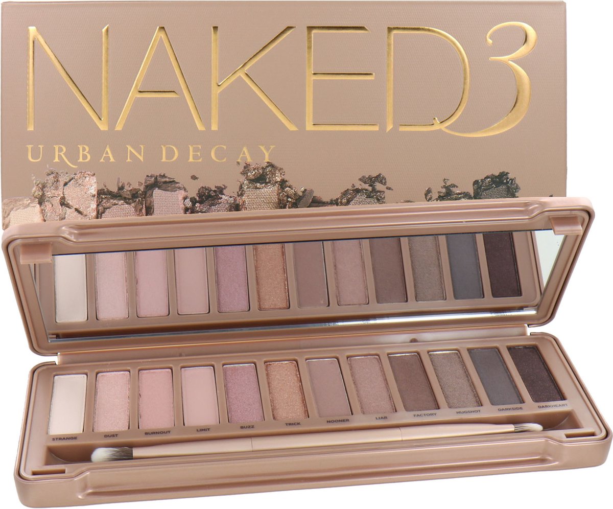 Urban Decay Naked3 Eyeshadow Palette with Mirror and Brush