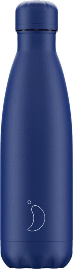 Blauwe herbruikbare waterfles