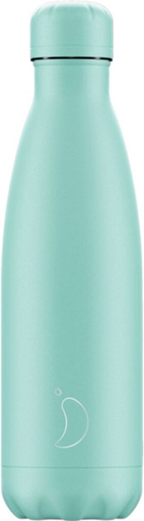 Mintgroene herbruikbare waterfles geïsoleerd