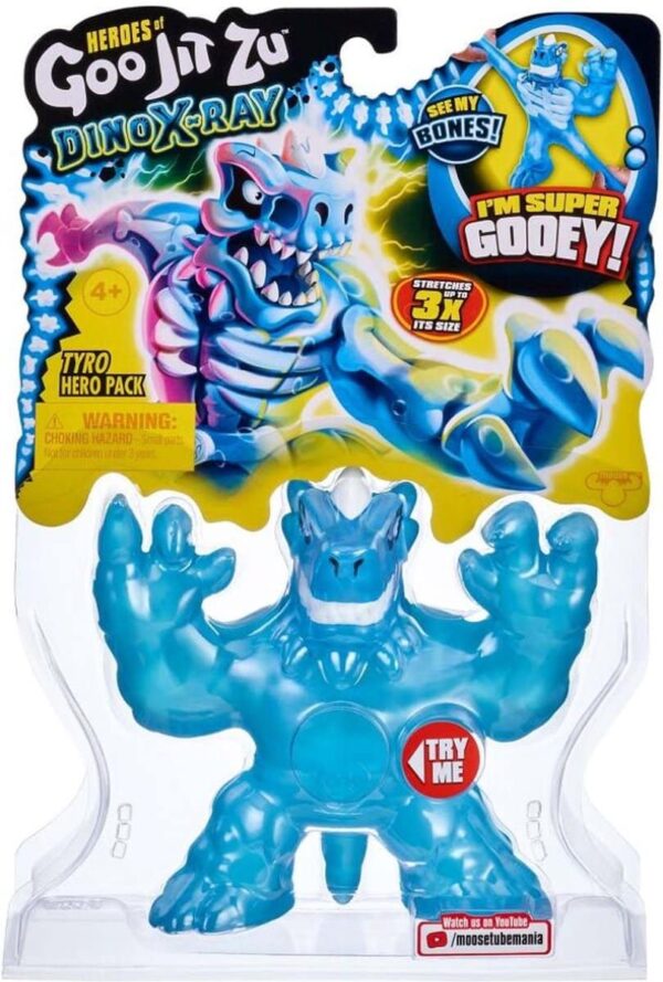 Goo Jit Zu blauwe dinosaurus speelgoedfiguur verpakking