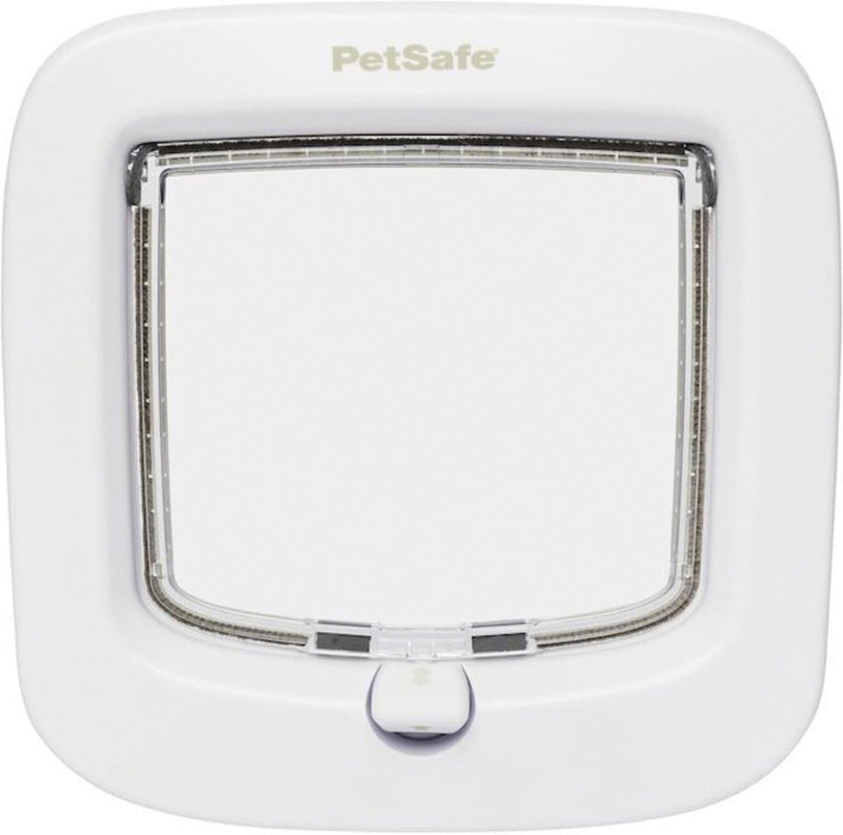 Witte kattenluik met logo PetSafe