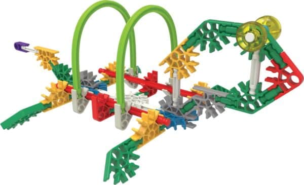 K'NEX bouwconstructie met kleurrijke onderdelen en lussen