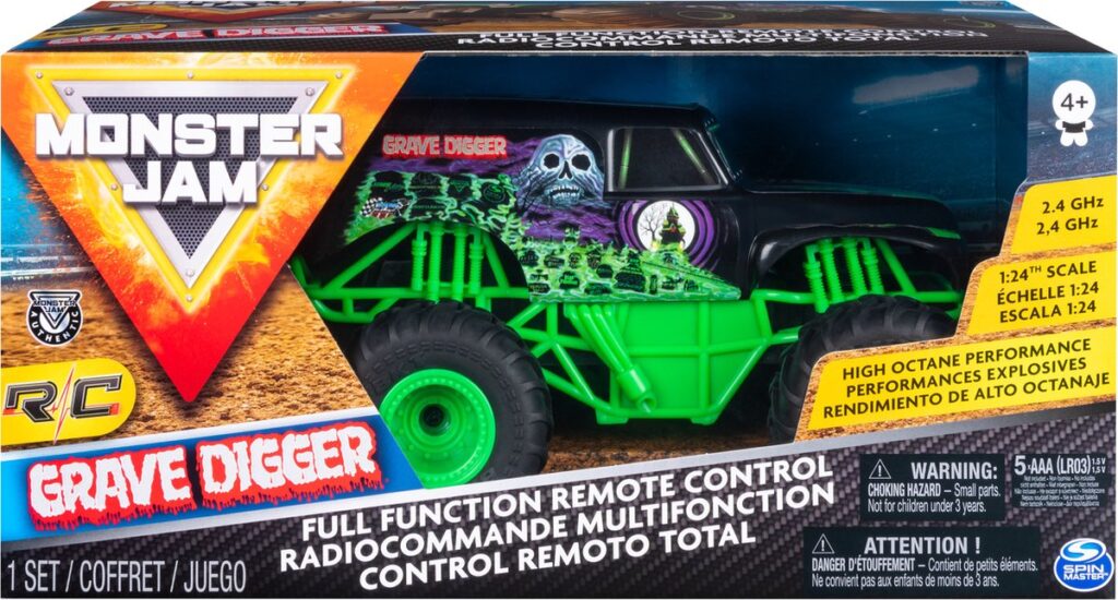 RC Monster Jam Grave Digger speelgoedauto in doos