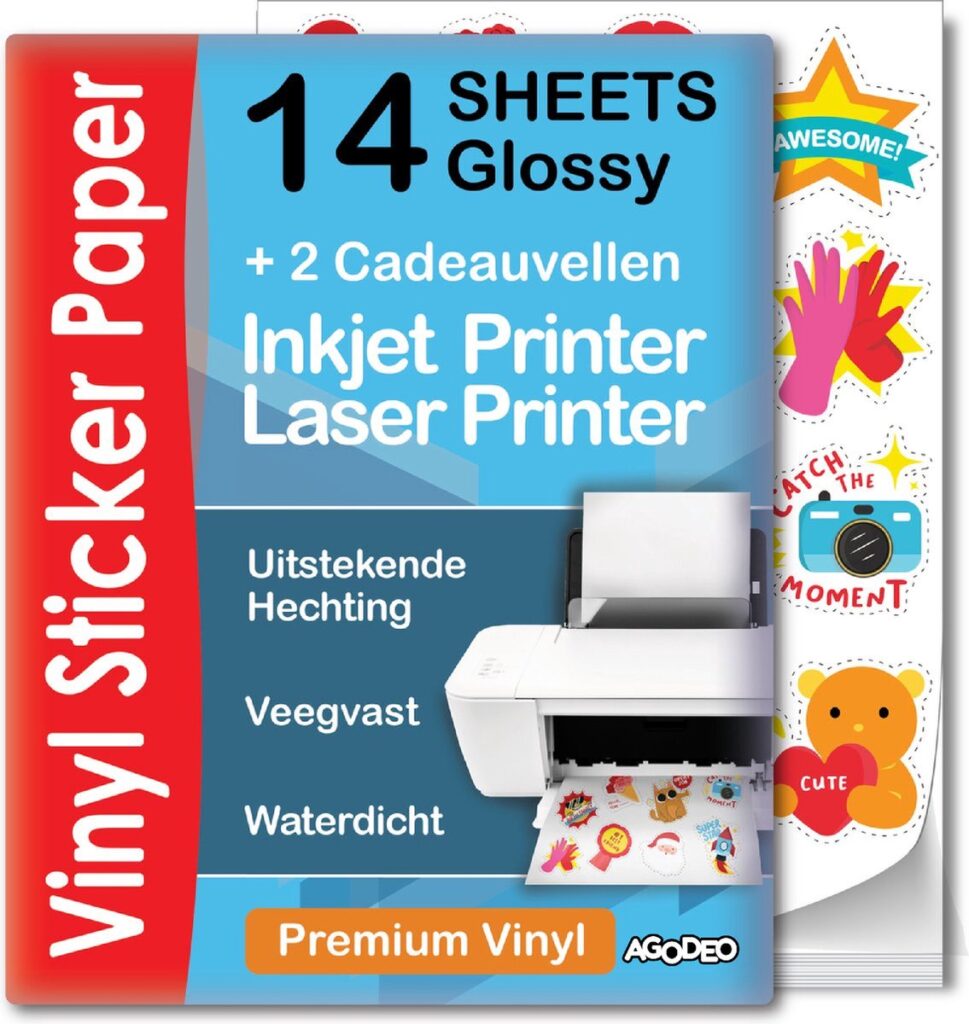 Vinyl sticker papier voor inkjet en laser printers.