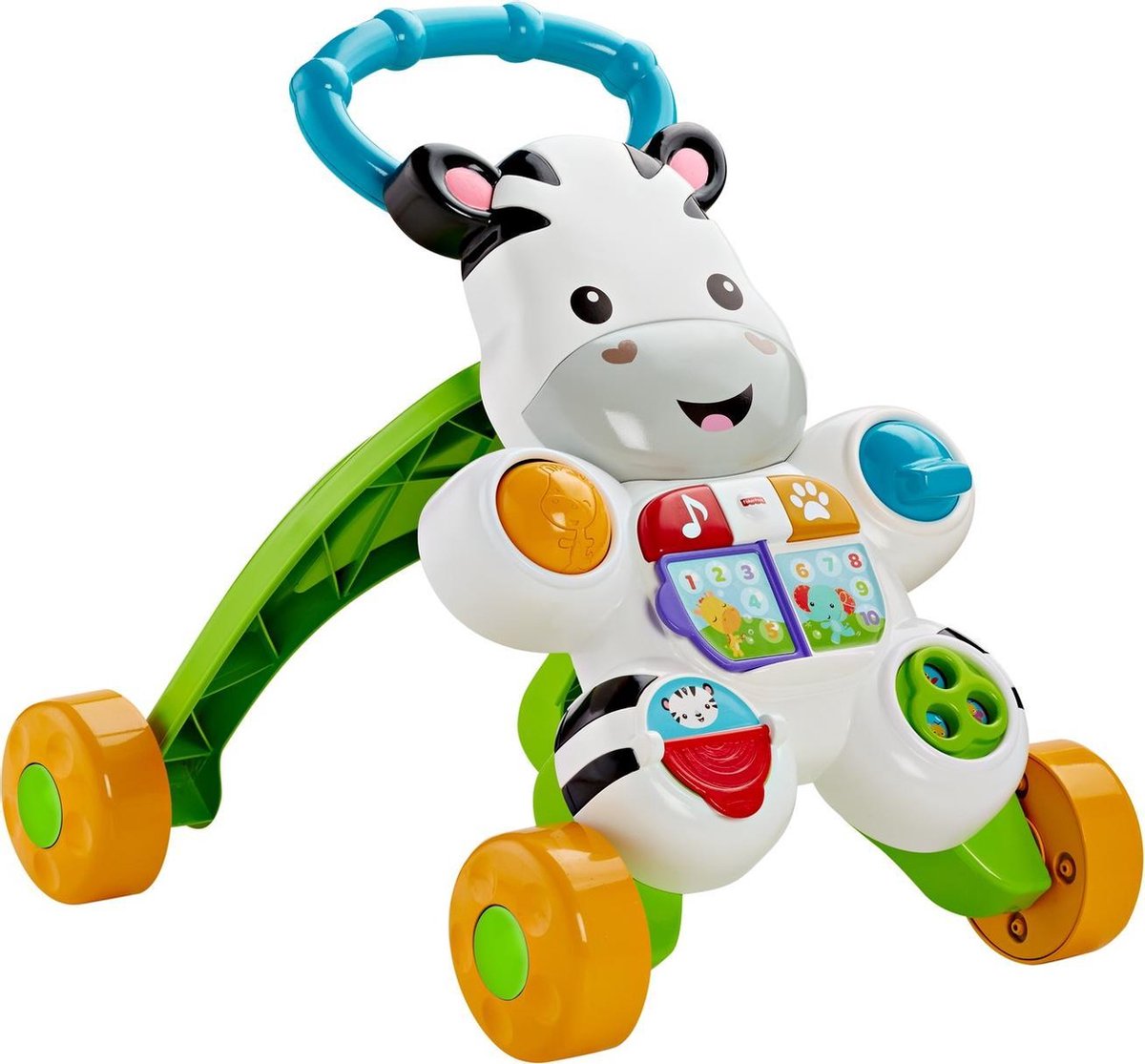 Poussette colorée pour bébé en forme de vache