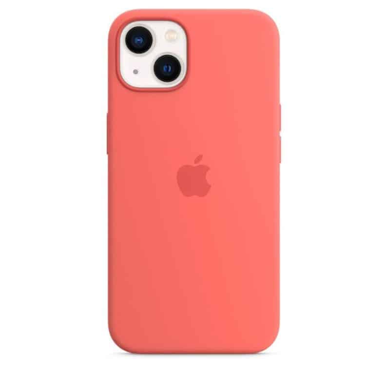 apple iphone 13 siliconen hoesje met magsafe roze pomelo