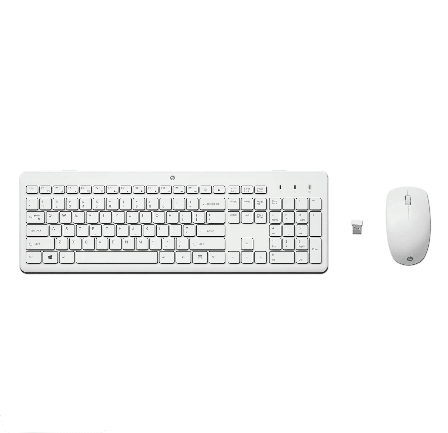 hp 230 draadloos toetsenbord en witte qwerty muis