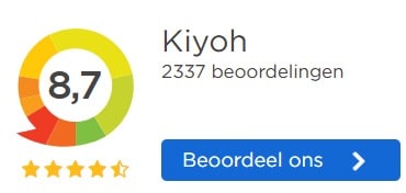 Kiyoh beoordeling 8,7 uit 2337 beoordelingen, Beoordeel ons