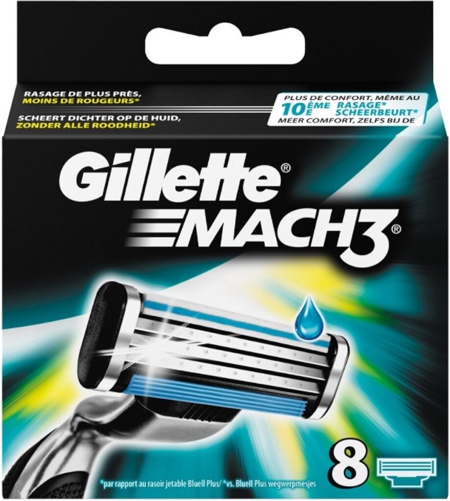 Gillette Mach3 razor blades package