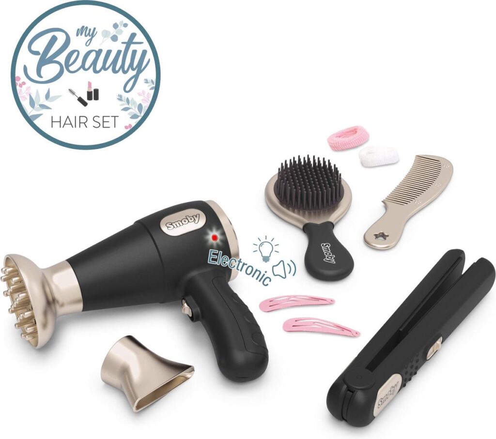 Speelgoed kapselset met föhn, borstel en accessoires