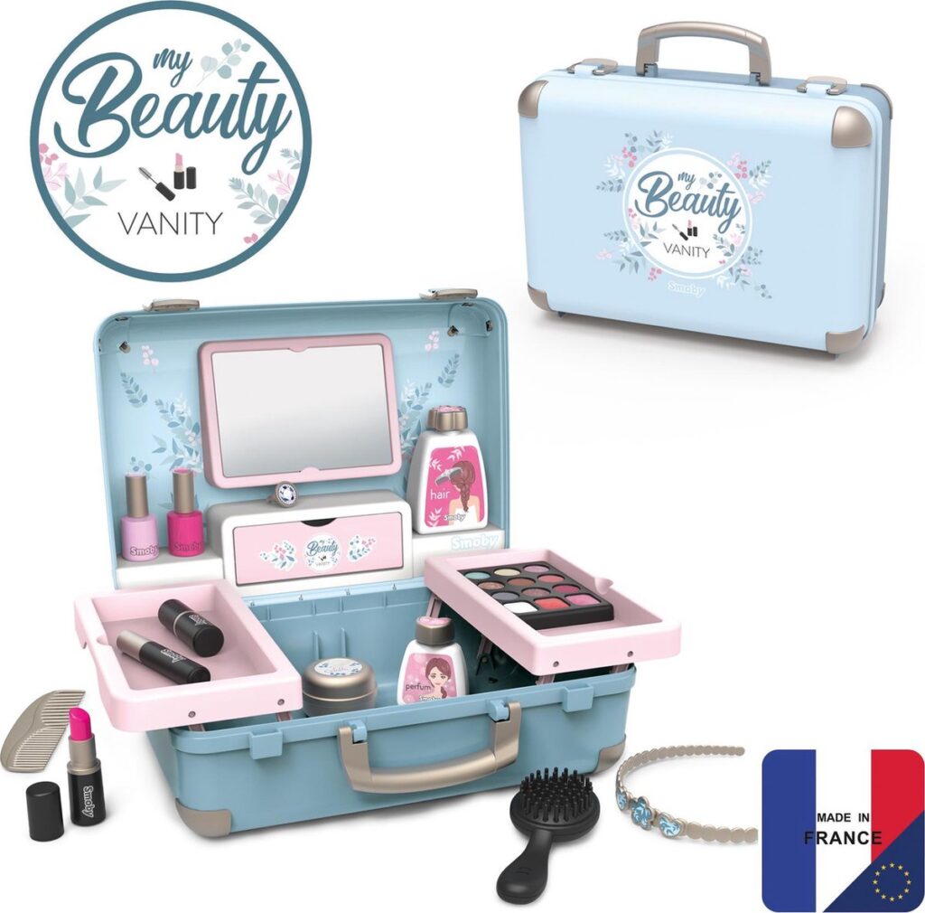 Kinder beauty koffer met make-up accessoires