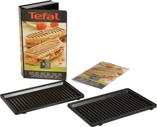 Tefal grillplaten en doos voor sandwiches en panini's.