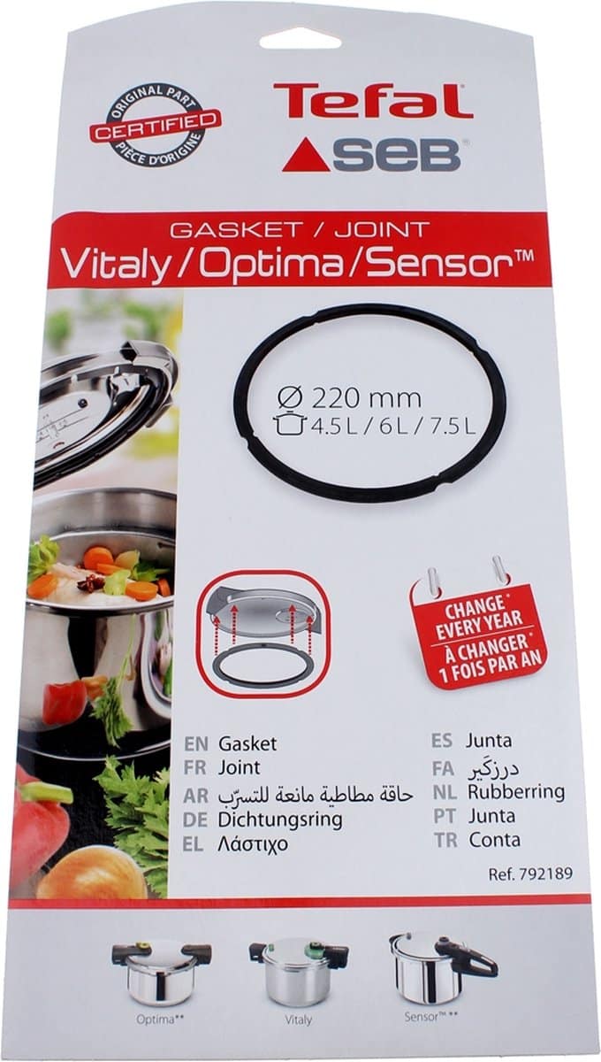 Tefal SEB afdichtring voor snelkookpan 220mm 4.5-7.5L