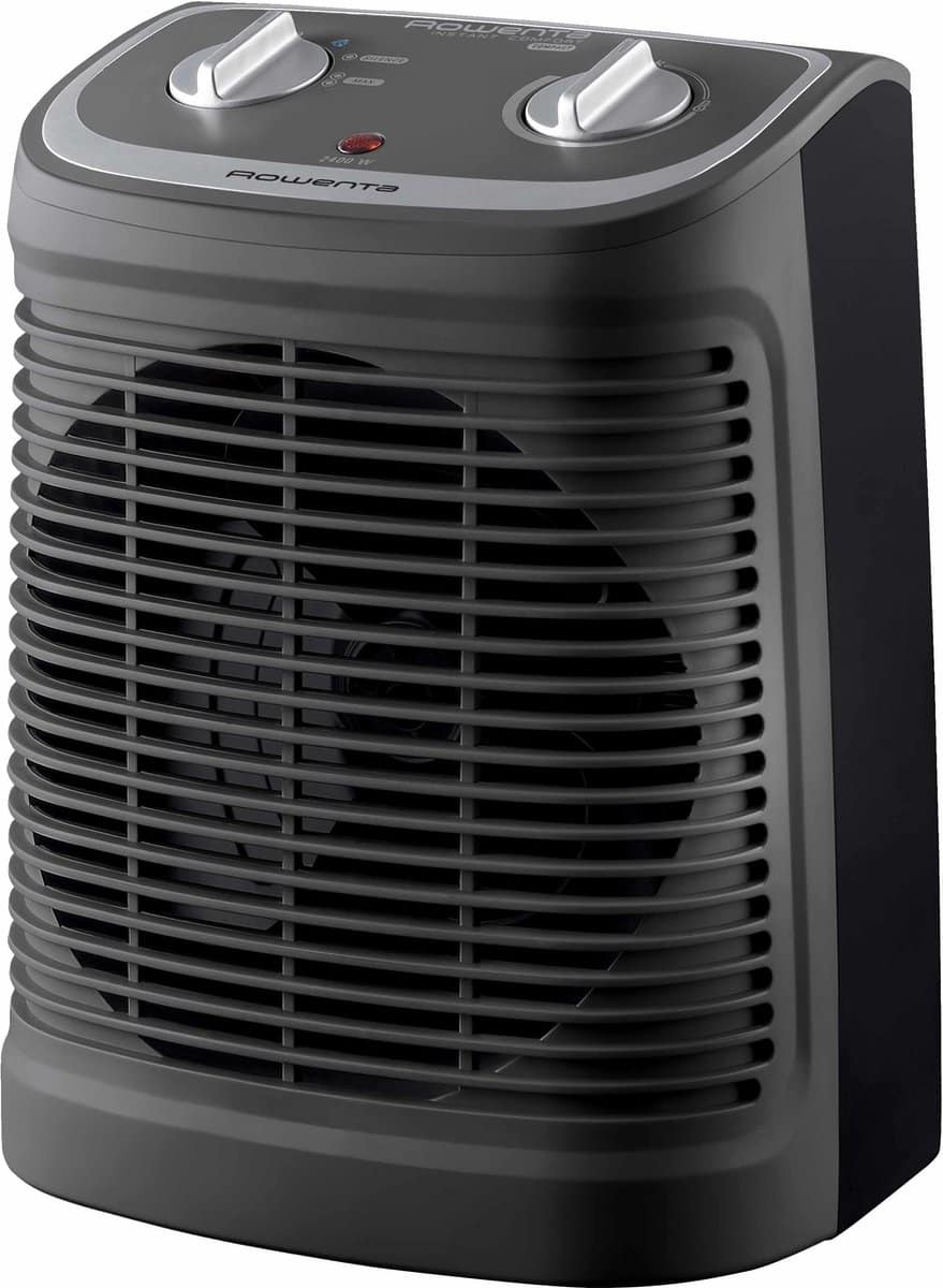 Elektrische kachel met draaiknoppen en ventilatierooster