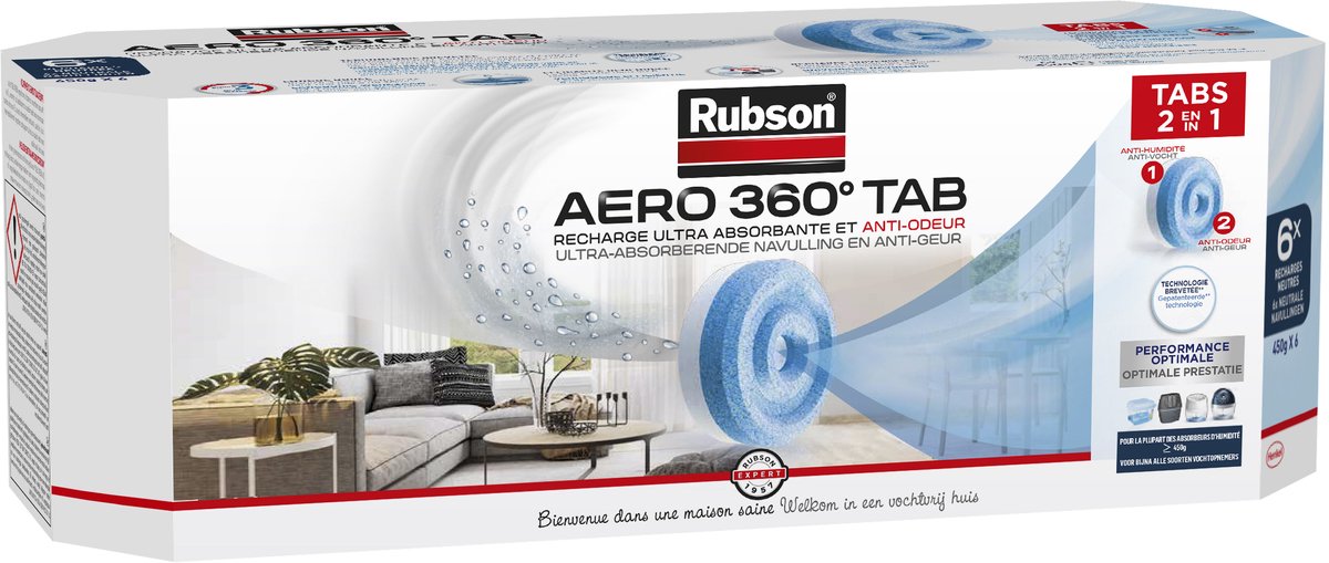 Rubson Aero 360 moisture absorber packaging