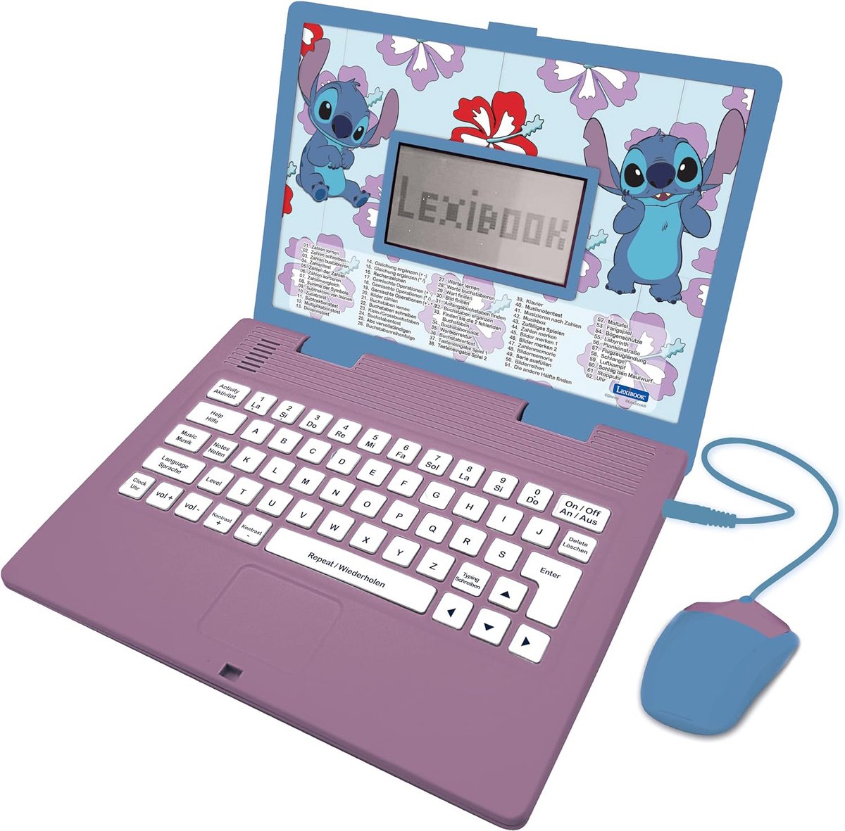 Kinder speelgoedlaptop met Stitch en muis