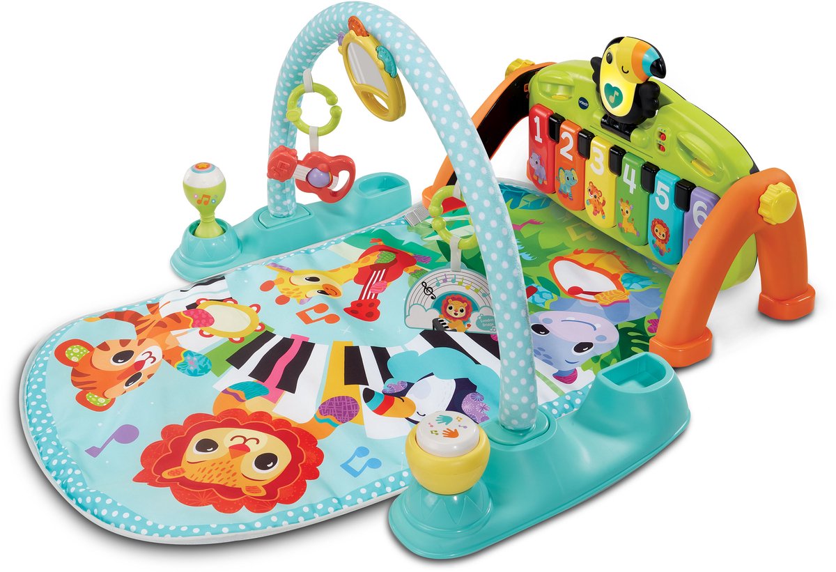Kleurrijke baby speelmat met piano en speeltjes