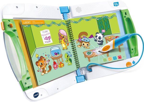 Interactief kinderboek met tekenpen en dierenillustraties