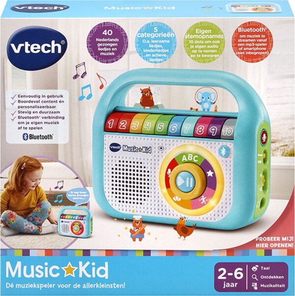 VTech Music Kid speelgoedradio met Bluetooth voor kinderen.