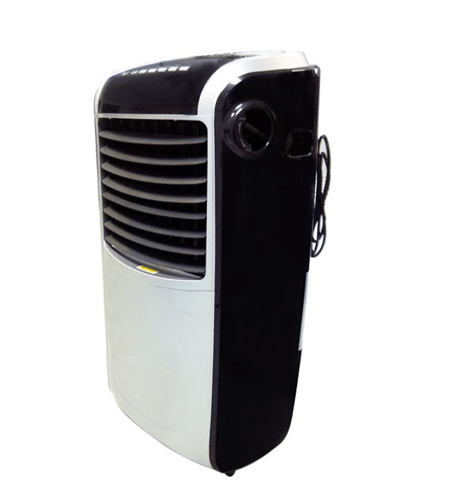 Zwart-witte luchtkoeler met ventilatierooster