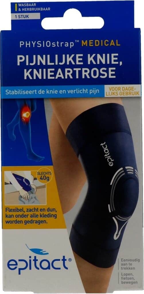 Knee brace for pain relief and stabilization in cases of osteoarthritis.