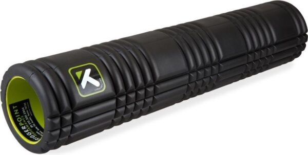 Zwarte foamroller voor spiermassage en herstel