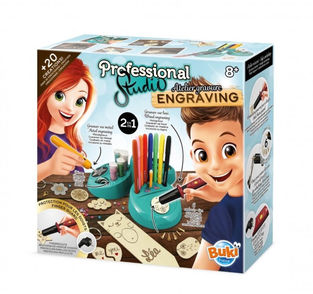 Graveerset voor kinderen vanaf 8 jaar.