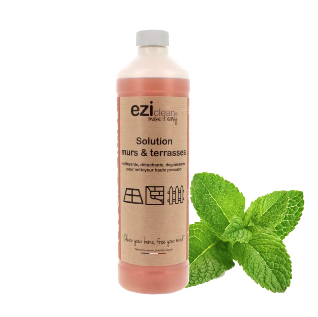 Reinigingsoplossing voor muren en terrassen met munt