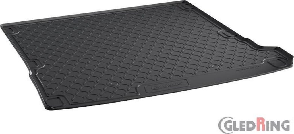 Zwarte kofferbakmat voor auto, anti-slip ontwerp.
