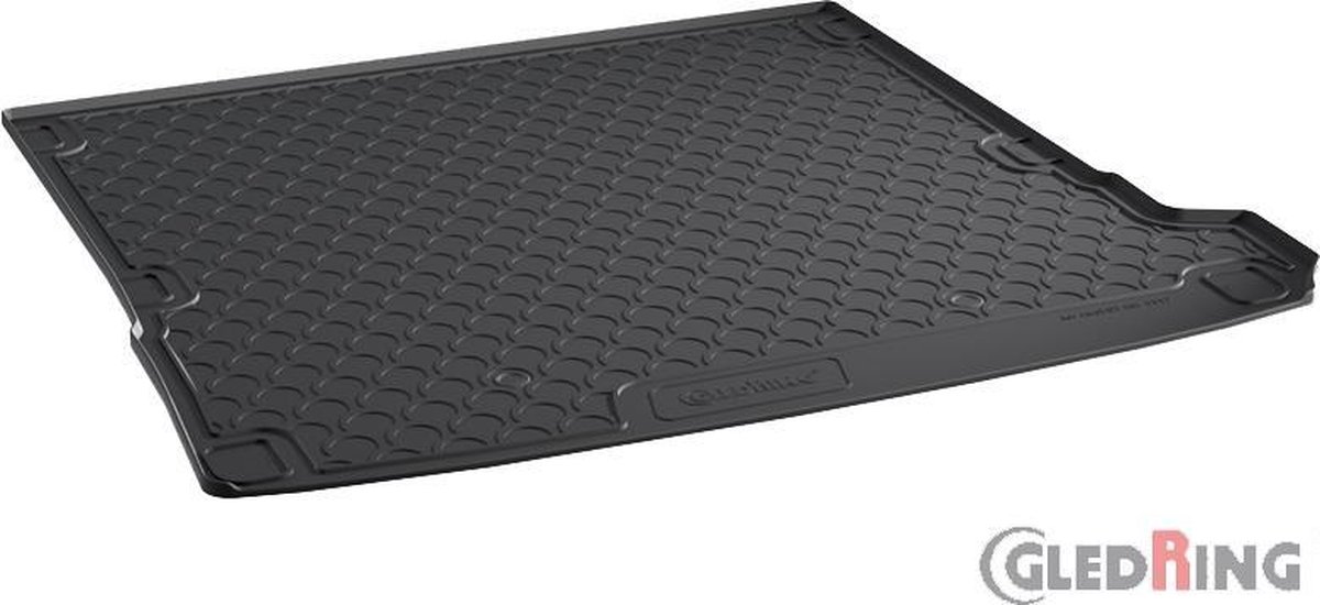Zwarte kofferbakmat voor auto, anti-slip ontwerp.