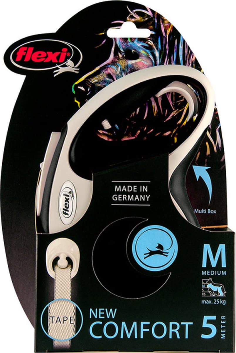 Flexi hondenriem New Comfort voor medium honden
