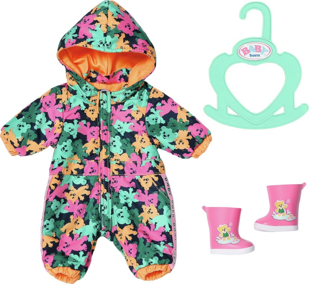 Regenboog baby onesie met laarsjes en kleerhanger