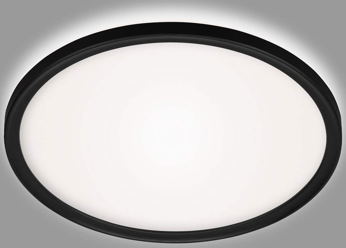 Ronde moderne plafondlamp met zwart frame