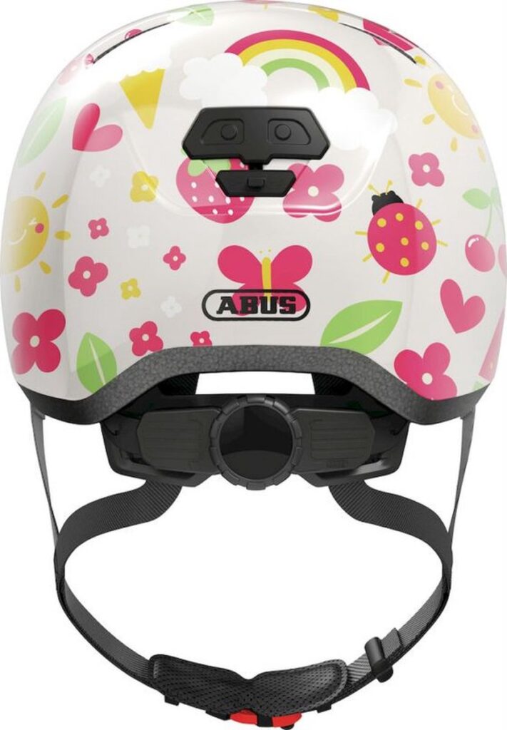 Kinderfietshelm met bloemen, regenboog en lieveheersbeestje