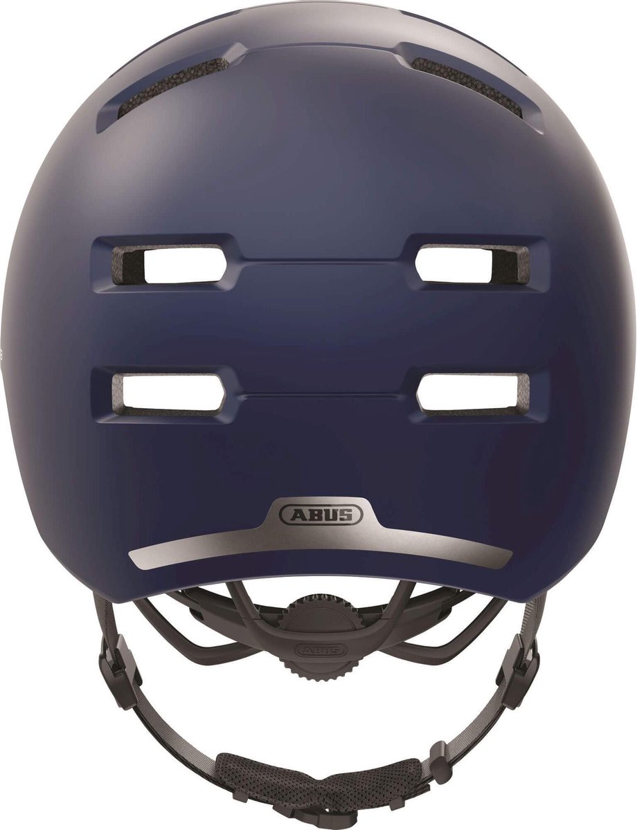 Blauwe ABUS fietshelm met ventilatieopeningen