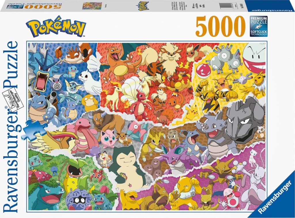 Pokémon Ravensburger puzzeldoos 5000 stukjes kleurrijke illustratie