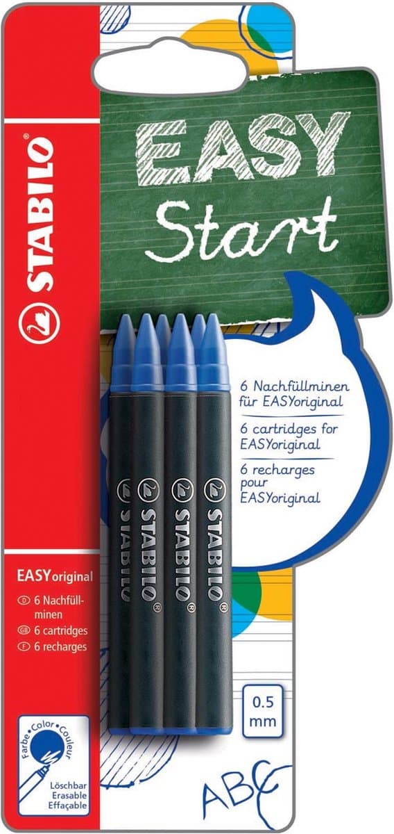 STABILO vullingen voor EASYoriginal pen, verpakking van 6