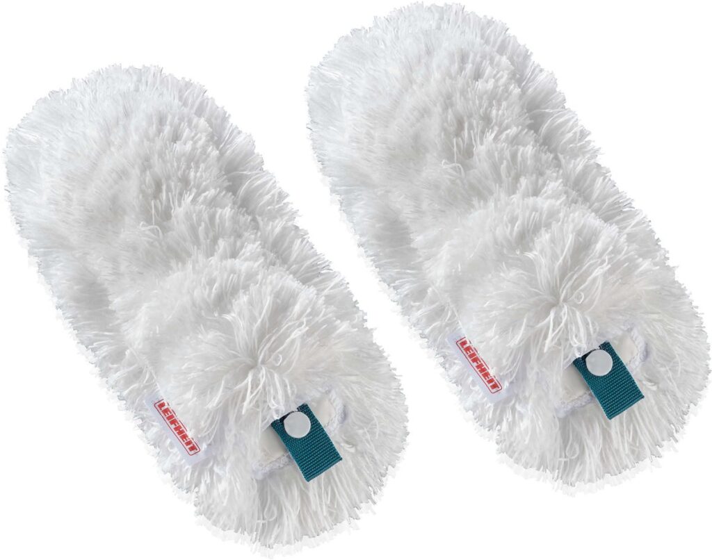 Witte microvezel mopshoes voor vloerreiniging