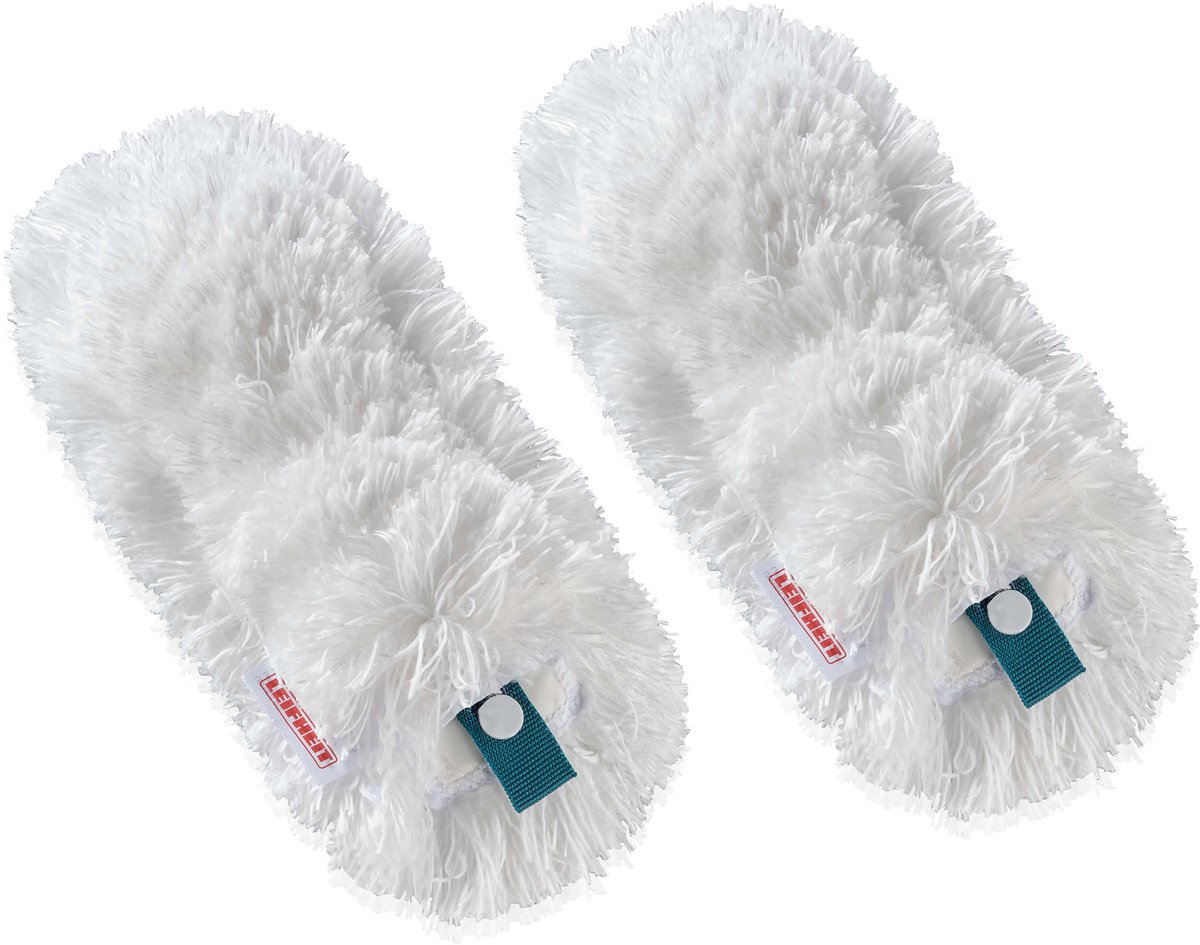 Witte microvezel mopshoes voor vloerreiniging