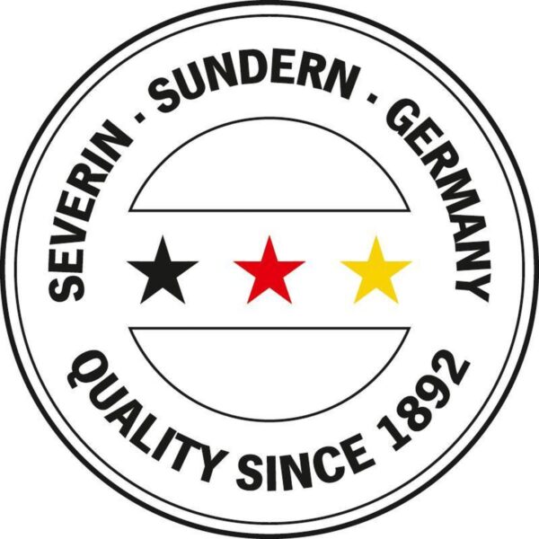 Severin logo, kwaliteit sinds 1892, sterren embleem.