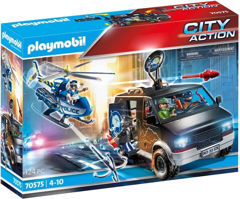 Playmobil politiebus en helikopter speelset voor kinderen