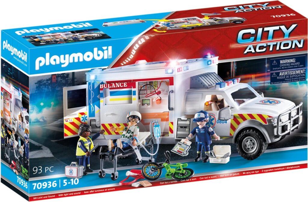 Playmobil ambulance speelgoedset met accessoires en figuren