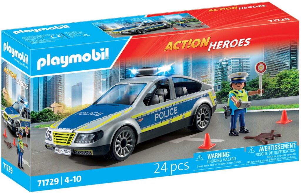 Playmobil politieauto speelgoedset met agent.